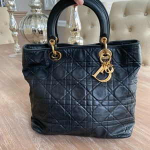 Authentic Christian Dior leather handbag